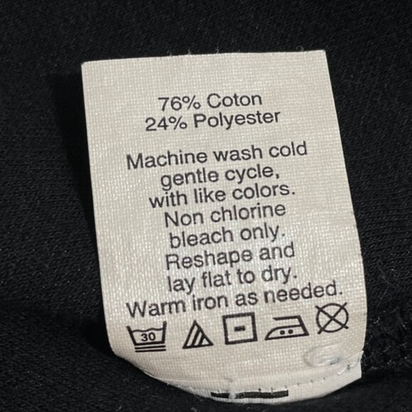 Madewell Painters Black Cropped Mock Neck Pullover Top Size XS - Picture 6 of 6